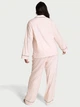 Фланелева піжама (сорочка + штани) Victoria's Secret Flannel Long Pajama Set L Short Рожева смужка (2671380D) - изображение 2