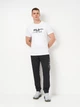 Футболка хлопковая длинная мужская Fila FAM1126-10001 2XL Белая с принтом (4067777248147) - изображение 3