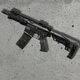 Сигнально-шумовий AR-15 (чорний) — репліка, пластикова цівка та рукоять, для зйомок і сигналізації (автоматична гвинтівка AR-15) - изображение 1