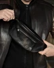 Мужская кожаная бананка LEGESSY URBAN SORENTO BLACK - изображение 1