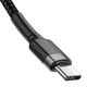 60W кабель для швидкого заряджання та передачі даних Baseus PD 2.0 Type-C Cafule Cable 3A Fast Charging Black 2.0м - изображение 7