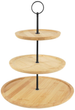 Підставка Excellent Houseware бамбукова 3-рівнева Коричнева 35 см (8721037069441) - зображення 1
