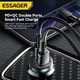 Автомобильное зарядное устройство Essager 30W USB + Type-C QC 4.0 PD 3.0 (ECCPQ-SR01-P) - изображение 4