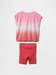 Детский комплект GAP футболка и шорты 1159845214 (Розовый 18-24M) на рост 90 см - изображение 2