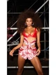 Атласный комплект белья Victoria's Secret бюст-балконет и трусики тонг с помпонами 1159864487 (Красный S) - изображение 10
