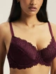 Бюстгальтер з кісточками мереживний Esotiq Ofiel 44216-93X 70E Бордовий (5903972701478) - зображення 1