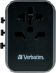 Ładowarka sieciowa Verbatim Travel Adapter 30W 3 x USB-C, 2 x USB-A UTA-03 Black (23942495451) - obraz 2