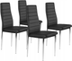 Zestaw krzeseł do kuchni i salonu ModernHome by Multistore 4 szt. Czarne (5904224309381) (955555910171451) - Outlet - obraz 1