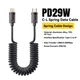 Кабель пружинный телескопический Essager PD29W 3A Type-C to Lightning для iPhone Apple Fast Charging Data Cable Apple ( длина 120 cм ) - изображение 12