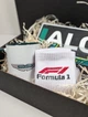 Подарочный Бокс Aston Martin 4 в 1 Light Box Ночник (20х9х4см) / Коллекционная Модель Астон Мартин AMR23 №14 Fernando Alonso в Масштабе 1:43 / Кружка с Лого 330 мл / Тематические Носки F1 - изображение 9
