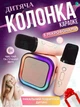 Беспроводная колонка караоке с двумя микрофонами RGB подсветка 5 режимов транслитерации 4 голоса совместимость с 3-мя устройствами 8 часов без подзарядки Bluetooth ANDER ONE розовая (514511001528) - изображение 2