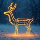 Декоративная светодиодная фигура “Новогодний олень”, высота 1 м, LED лента 11 м, 220 В, Желтый - изображение 4