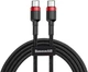 Кабель USB Baseus Cafule Type-C 3A 1m, Black+Red (CATKLF-G91) - зображення 8