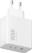 Мережевий зарядний пристрій Xiaomi 90W HyperCharge Power Adapter (3-Port) White (BHR087MEU) - зображення 1