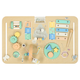 Drewniany stolik edukacyjny Ikonka LULILO LUDO sensoryczny 2w1 miętowy (5903039751019) - obraz 6