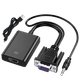 Перехідник VGA to HDMI дод. живлення та аудіо 3.5мм 77211 - изображение 1