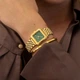 Жіночий Годинник Burker Watches Macy Зелено-золотий - изображение 6