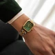 Жіночий Годинник Burker Watches Isabell Срібно-зелено-золотий - изображение 6