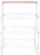 Підставка для вина Excellent Houseware металева на 9 пляшок Біла 33 x 29 x 46 см (8720573226486) - зображення 3