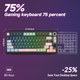 Механическая клавиатура AULA S75 Pro / 75% / Три режима подключения / Seyia Switch / Black Pink - изображение 7