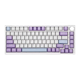 Ігрова механічна клавіатура Ajazz Ak820 / Дротове підключення / Sea Salt Switch / White Purple - зображення 1