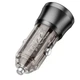 Адаптер автомобильный Borofone Clever single port car charger BZ24 |1Type-C, 20W/3A, PD/QC| Transparent Black - изображение 5