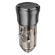 Адаптер автомобильный Borofone Clever single port car charger BZ24 |1Type-C, 20W/3A, PD/QC| Transparent Black - изображение 6