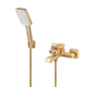 Смеситель для ванны однорычажный латунный HAIBA GAUDI BRUSHED GOLD (HB9599) - изображение 2