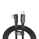 Дата кабель USB-C to USB-C 1.2m 90-degree 100W black Armorstandart (ARM75870) - изображение 1