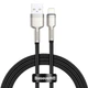 Дата кабель Baseus Cafule Series Metal USB to Lightning 2.4A (2m) (CALJK-B0) Black - зображення 1