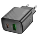 Зарядне HOCO CS23A PD30W Type-C 1USB PD30W з кабелем Type-C to Lightning чорне - изображение 9