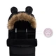 Зимний конверт в коляску MoMi Sleeping Bag Black теплый спальный мешок в коляску для новорожденного, санки, автокресло, универсальный детский конверт на зиму с капюшоном, конверт зимний в коляску, флисовый конверт в коляску - изображение 6