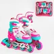Роликовые коньки светящиеся PU колёса в сумке Best Roller 38-42 Turquoise/Pink/White (116287) - изображение 2