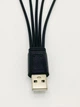 Кабель сплиттер для зарядки и питания Digital USB - 5 Type-C 2A 20 см Черный (A5C-02mB) - изображение 3