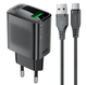 Зарядний пристрій з кабелем USB/Type-C 1 м Acefast A90 18 W 2 А 9 V чорний - зображення 1