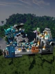 Конструктор детский Minecraft Битва в Темной Глубине игровой набор Майнкрафт 852 детали фигурки героев и монстров кирка меч сундук портал магма вода деревья аксессуары для сборки развивающий подарок для мальчиков и девочек OnePro 68357 - изображение 7