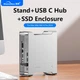 Док станция Хаб Blueendless MAC909 9 в 1 USB Type-C с поддержкой M2 SSD NVMe для Mac Mini M4 / M4 Pro 9 портов - изображение 10