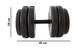 Гантеля M-SPORT розбірна 26 кг з металевим грифом (MS1X26K) - зображення 3