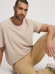 Футболка бавовняна довга чоловіча Cross Jeans 16122-053 L Бежева (8697319806267) - зображення 4
