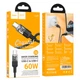 Кабель Hoco U129 Spirit 60W transparent charging data cable Type-C to Type-C Black - изображение 2