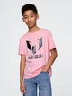 Детская футболка GAP 348249781 134 см Розовая (1159846329) - изображение 3