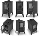 Duval EM-220F BL (Black Edition). Печь-камин (евробуржуйка) - изображение 2