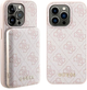 Комплект Guess Case 4G Metal Logo for iPhone 14 Pro + Powerbank 5000mAh MagSafe Pink (GUBPM5P14L4GEMGP) - зображення 1
