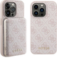 Комплект Guess Case 4G Metal Logo for iPhone 15 Pro + Powerbank 5000mAh MagSafe Pink (GUBPM5P15L4GEMGP) - зображення 1