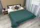 Покривало двостороннє Decorator Microfiber куб 140х215 см зелений з сірим (85-104) - зображення 3
