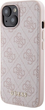 Комплект Guess Case 4G Metal Logo for iPhone 15 + Powerbank 5000mAh MagSafe Pink (GUBPM5P15S4GEMGP) - зображення 2