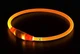 Светодиодный, водостойкий LED ошейник для собак с зарядкой USB, 35 см, размер S (оранжевый) - изображение 1