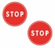 Наліпка Вінілова Лінія 24 STOP СТОП Набір 2 шт. Розмір 10 см. - зображення 1