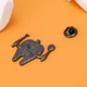 Брошь-значок BROCHE бижутерия Медицина Зуб-Тыква с инструментами оранжевая BRGV115126 - изображение 6