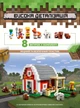 Дитячий конструктор Minecraft червоний амбар ферма 807 деталей з кубиками фігурками тварин та героїв будиночок дерева вода аксесуари ігрова розвиваюча іграшка для хлопчиків і дівчаток OnePro 73440 - зображення 2
